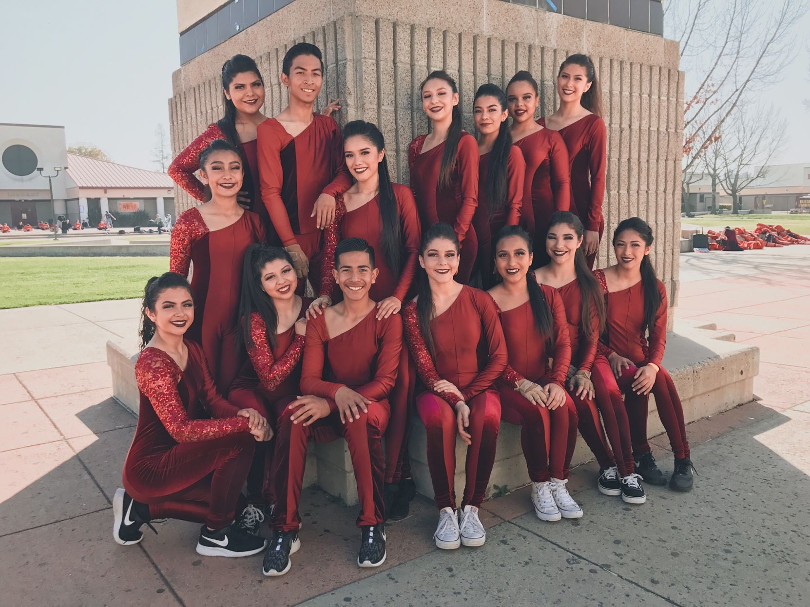Golden Valley High 's colorguard team